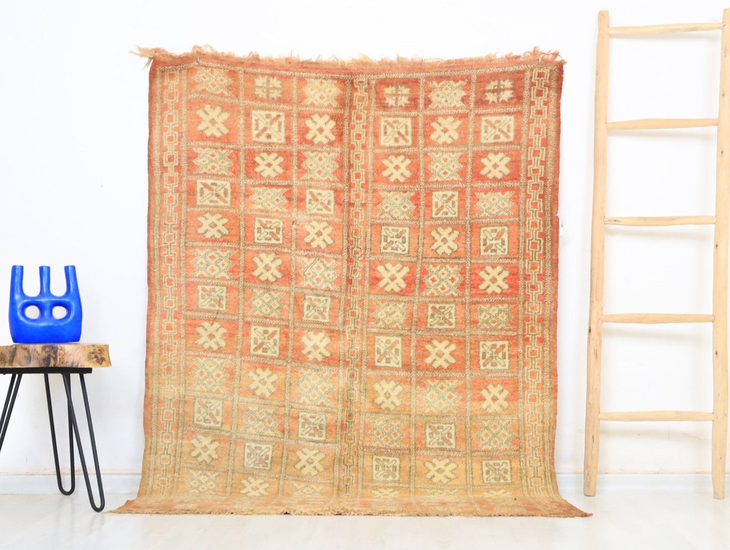 Yalouz Vintage Moroccan Rug  4'1" x 5'3" - Urbann-Vibe
