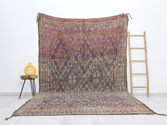 Aksilur Vintage Moroccan Rug 6'9" x 12'0" - Urbann-Vibe