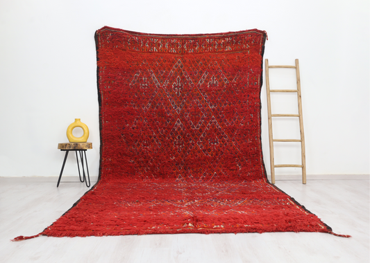 Azenzar Vintage Moroccan Rug 6'5" x 12'0" - Urbann-Vibe