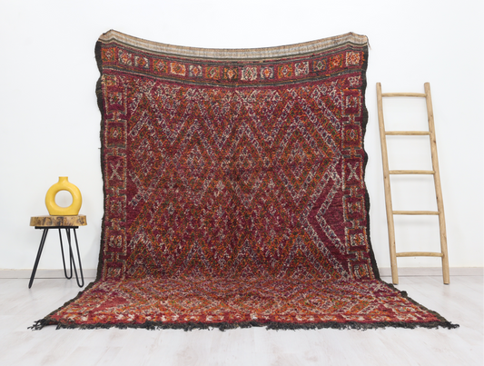 Afuray Vintage Moroccan Rug 6'9" x 9'6" - Urbann-Vibe
