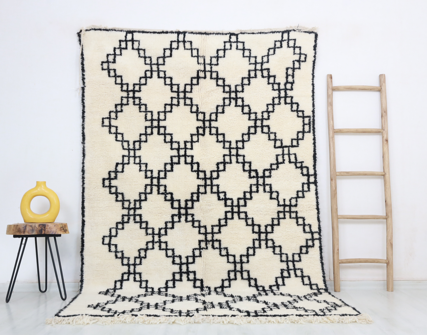 Anella Beni Ourain Rug 5'3" x 8'3" - Urbann-Vibe