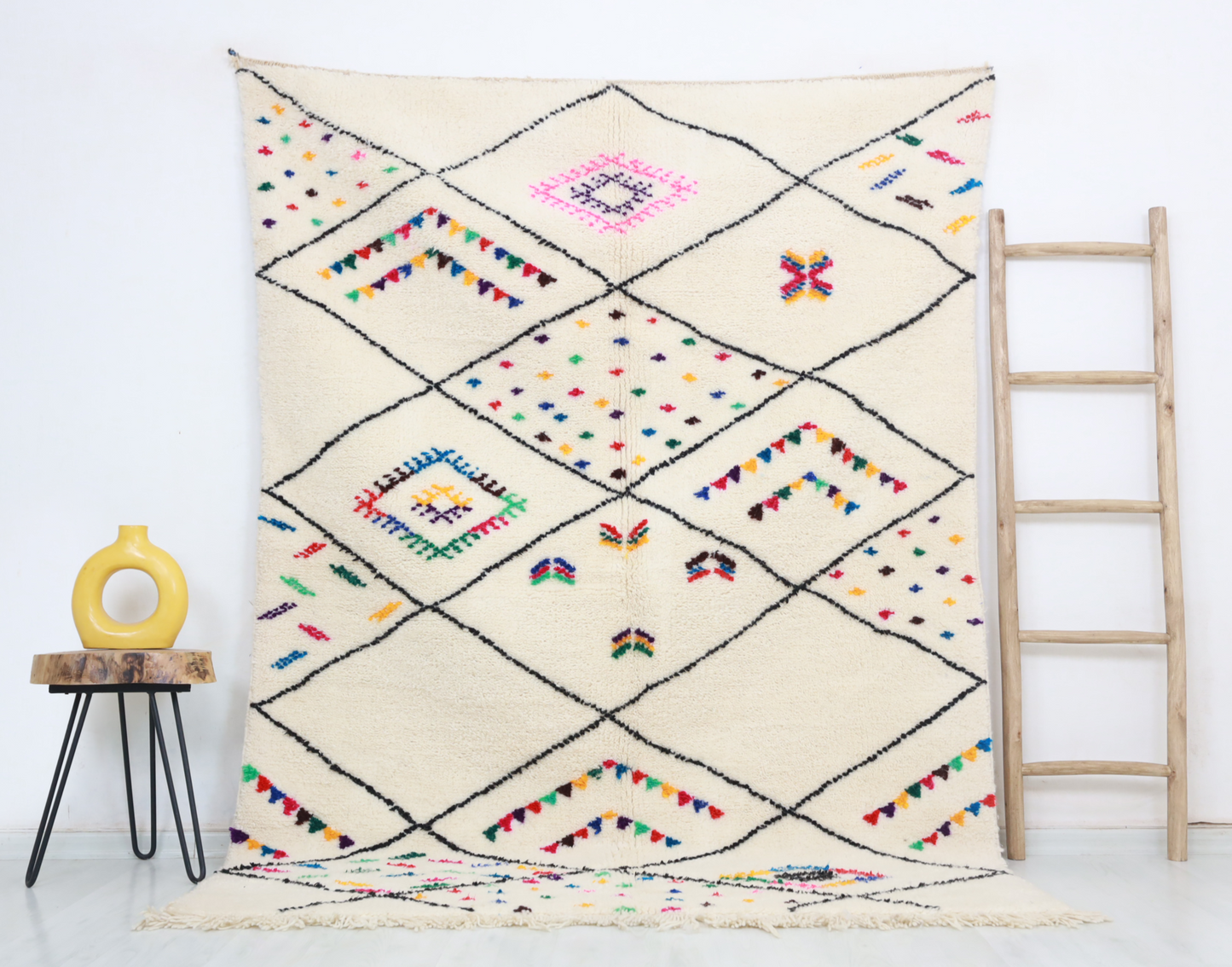 Mizran Beni Ourain Rug 5'5" x 7'6" - Urbann-Vibe