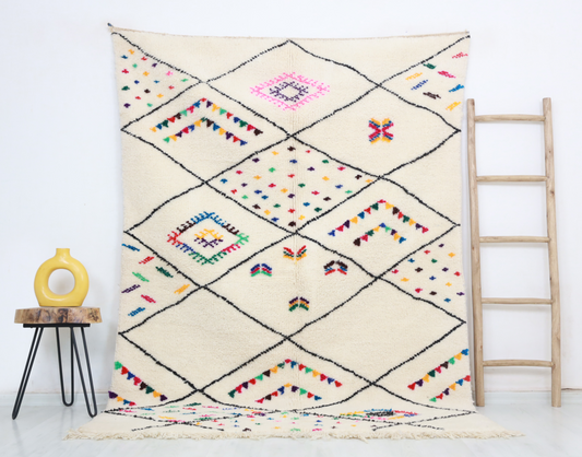 Mizran Beni Ourain Rug 5'5" x 7'6" - Urbann-Vibe
