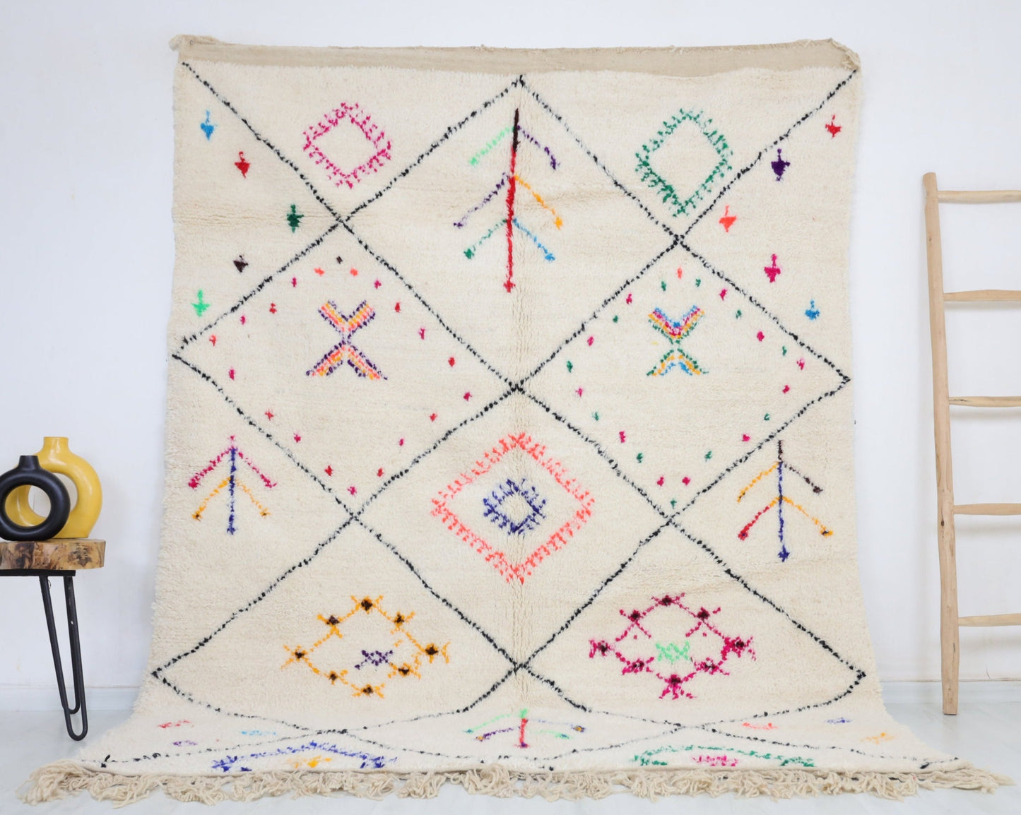 Baiya Beni Ourain Rug 6'3" x 8'0" - Urbann-Vibe