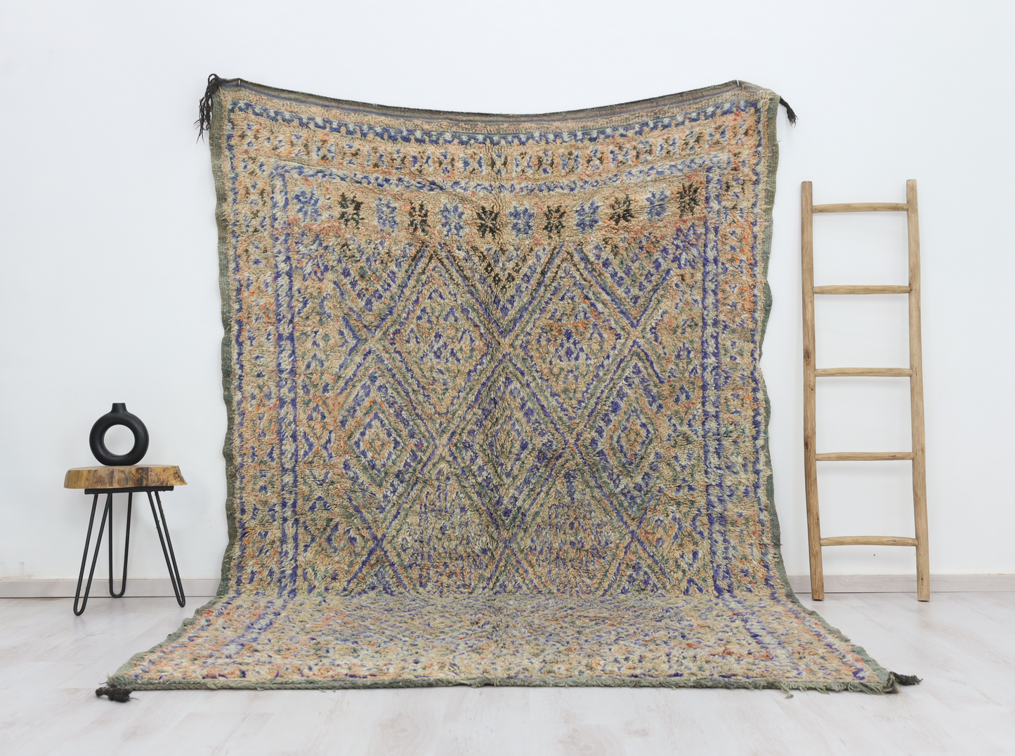 Tawenza Vintage Moroccan Rug 6'6" x10'1" - Urbann-Vibe