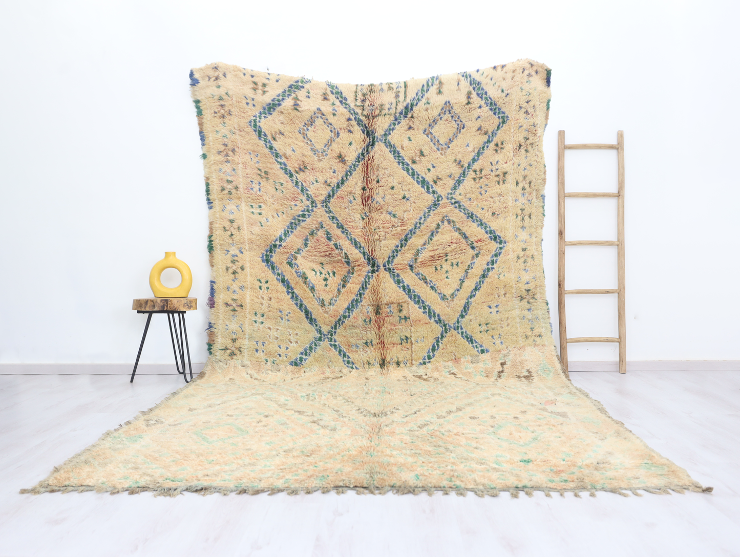 Hizal Vintage Moroccan Rug 6'6" x12'1" - Urbann-Vibe