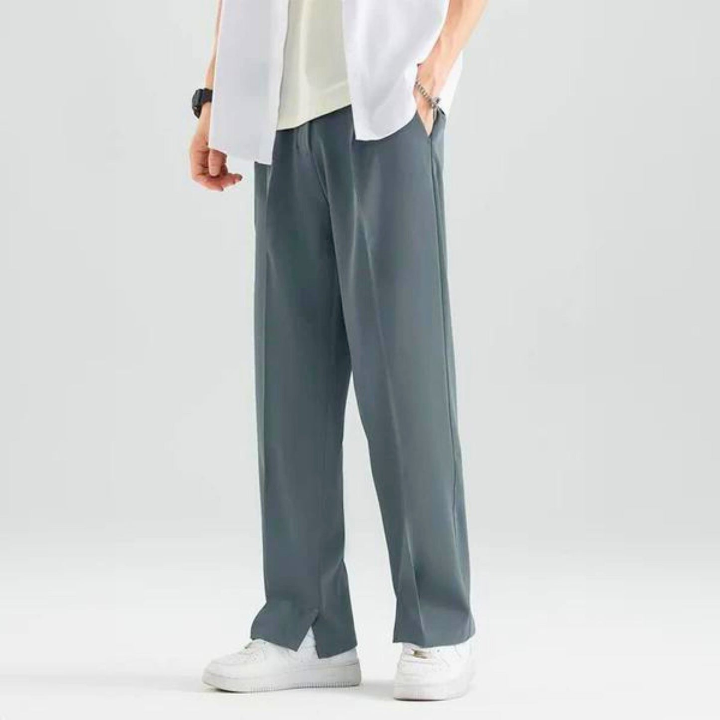 Women's capri trousers relaxed fit elastic waist stretch fabric everyday comfort casual style