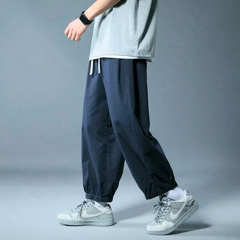 Rylor relaxed fit cotton lounge pants with adjustable drawstring waist, unisex everyday comfort wear