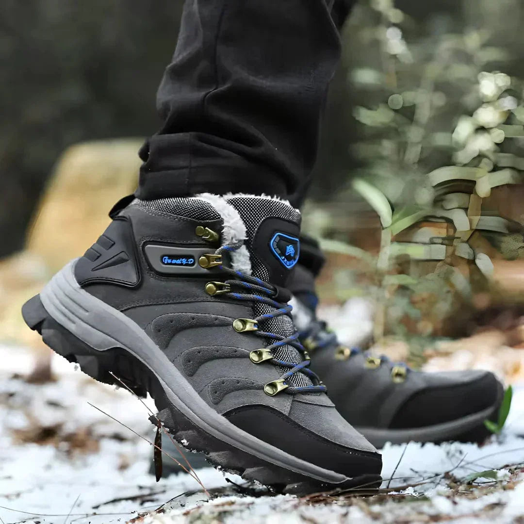 Men's waterproof lightweight hiking shoes with non-slip outsole, durable mountain trail footwear