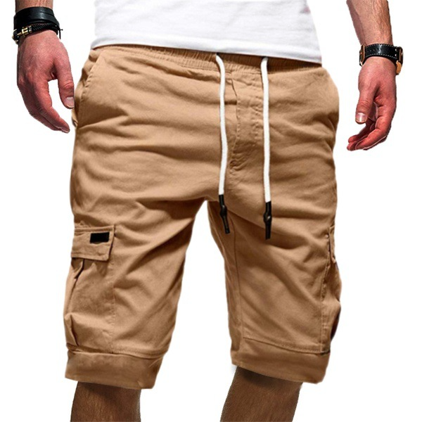 Men's lightweight cargo shorts classic fit breathable versatile everyday wear with multiple pockets