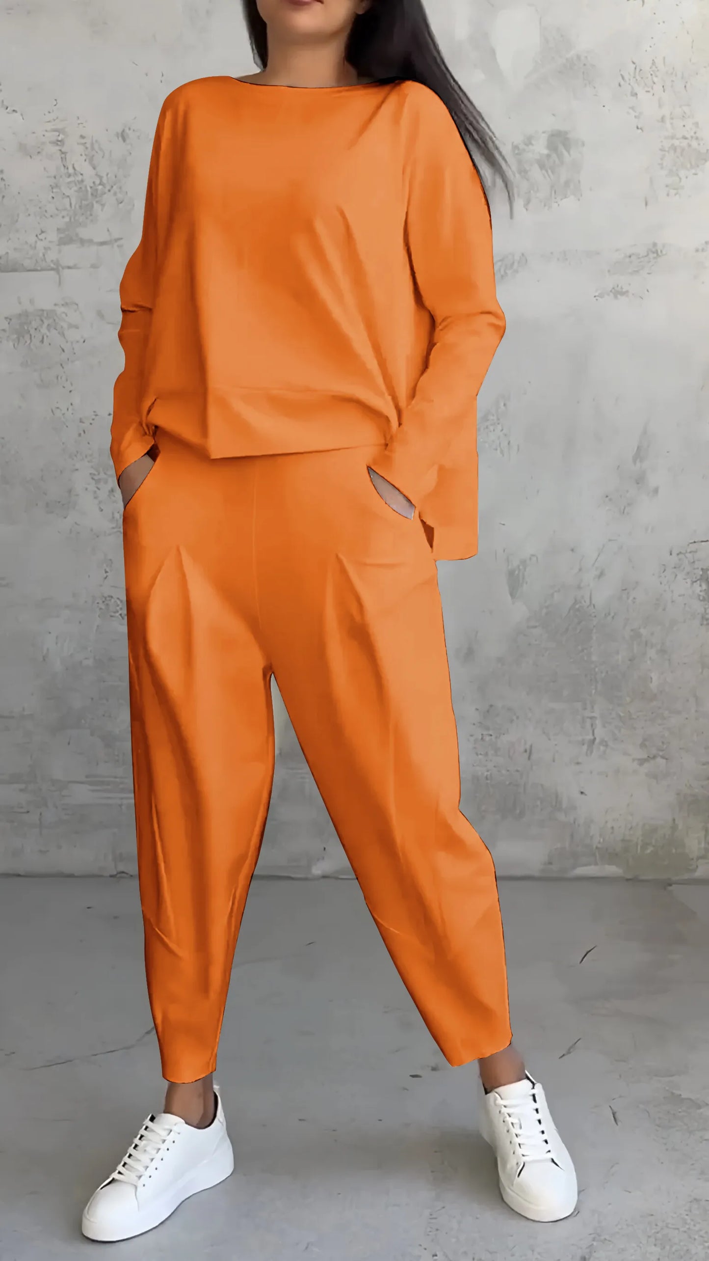 Beatrix ivory cotton 2-piece women's set with relaxed fit and matching coordinates