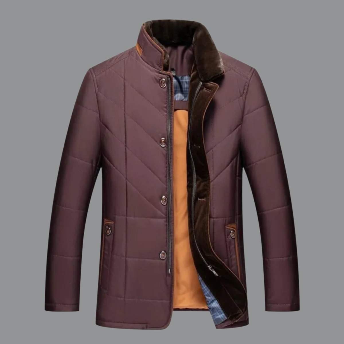 Men's Alden tailored winter jacket insulated thermal outerwear refined urban silhouette