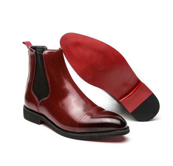 Men's premium leather boots timeless elegant style ergonomic comfort formal casual versatile footwear