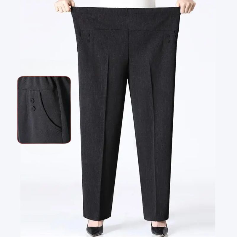 Ambria plus size high-rise fleece-lined trousers in a curve-flattering tailored fit