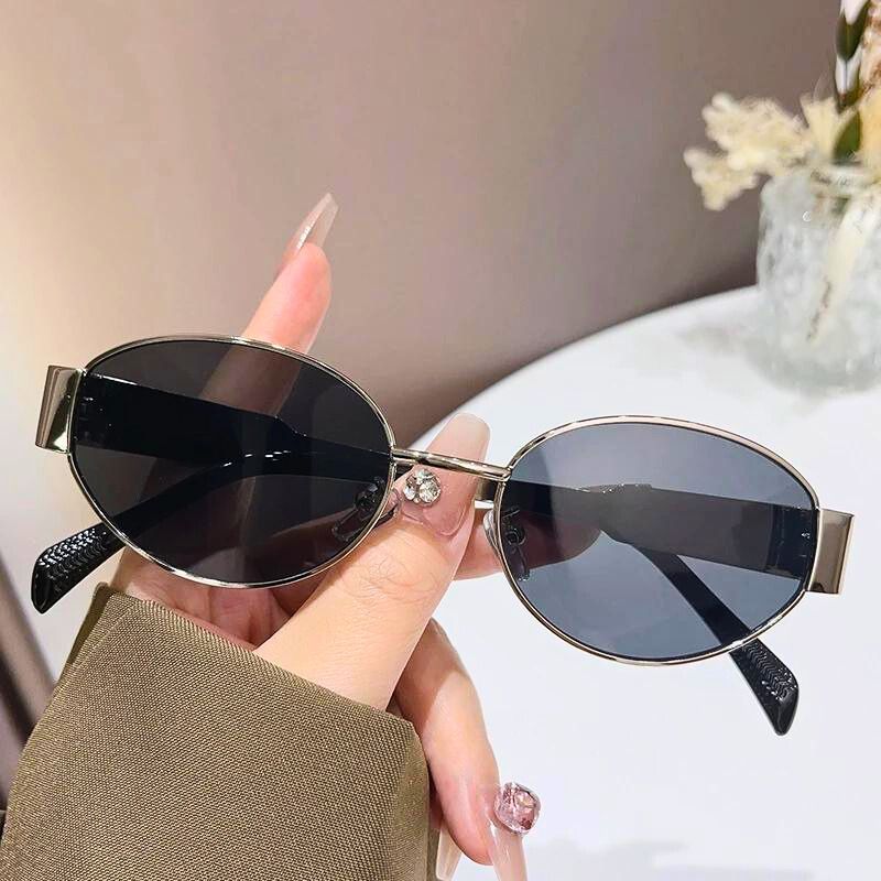 Rhyse Shades metal oval frame sunglasses with 100% UV protection for everyday comfort