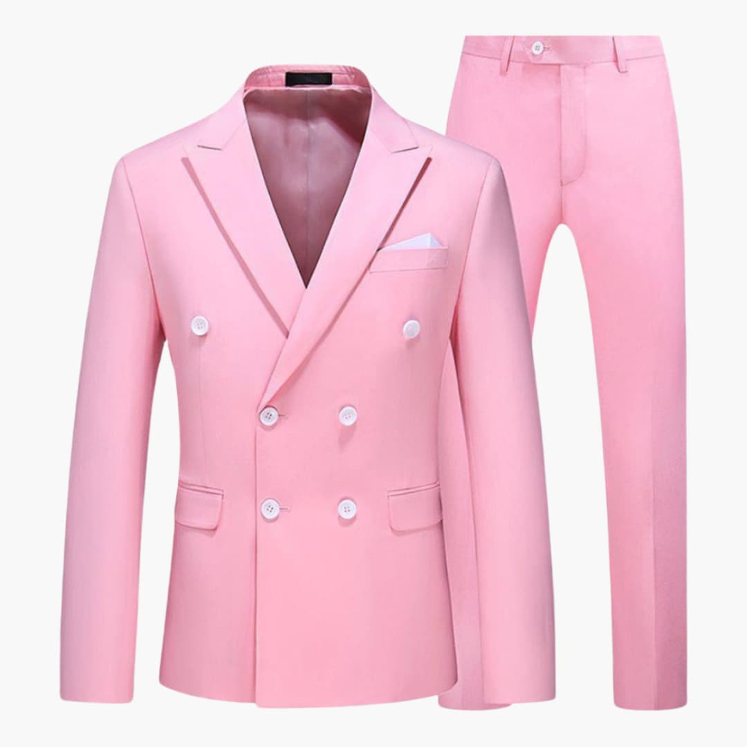 Men's slim fit breathable summer suit tailored cut for weddings lightweight formal wear