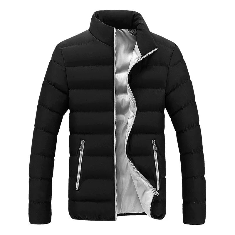 Alpine Crest slim fit quilted puffer jacket lightweight water-resistant shell vibrant contrast lining