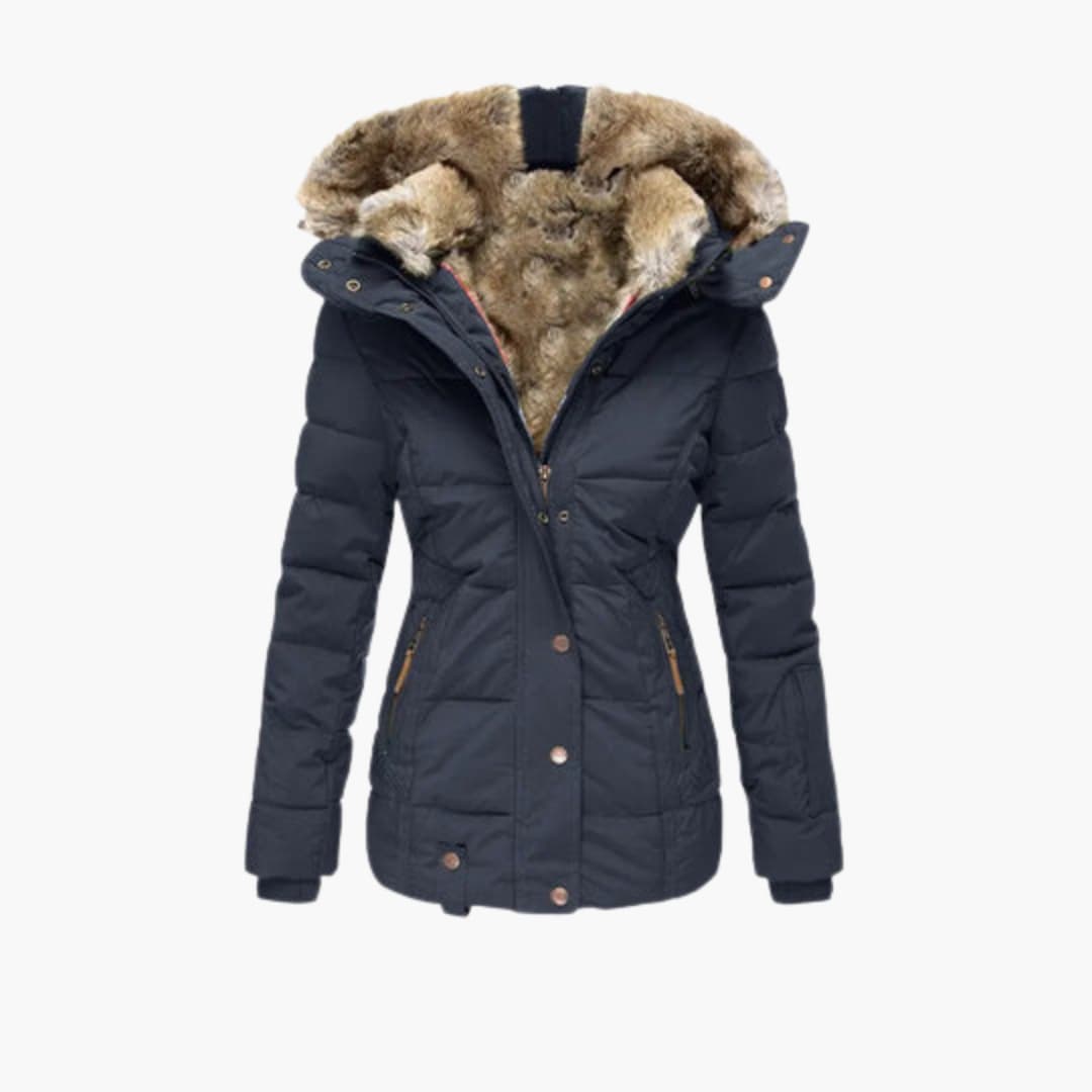 Women's structured ivory jacket tailored fit with embossed texture, versatile everyday outerwear