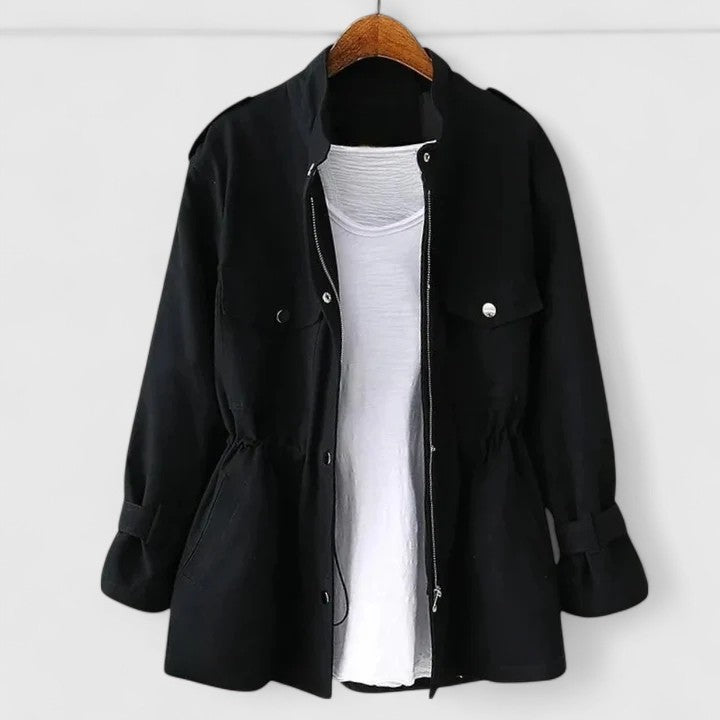 Hailey women's relaxed fit casual jacket with subtle button detail for everyday versatile style