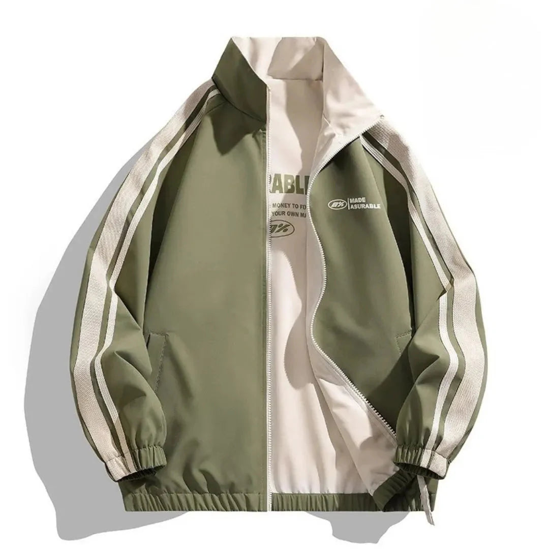 Enzo reversible track jacket lightweight windproof two-sided design for active lifestyles