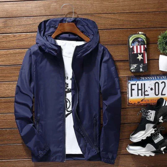 Donte men's hooded windproof jacket elegant slim silhouette for stylish everyday comfort