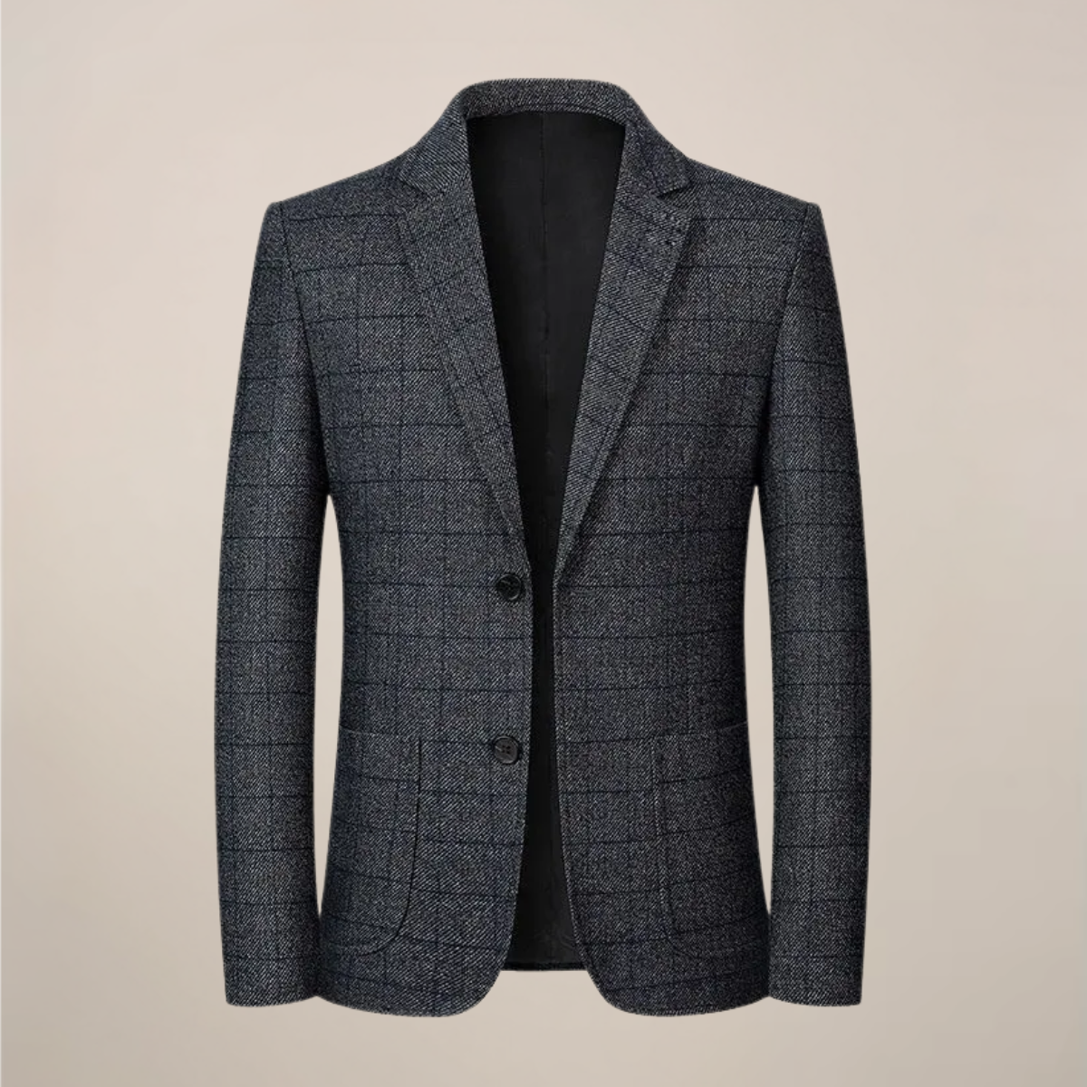 Men's slim fit plaid blazer vintage check tailored jacket single-breasted lapel smart casual