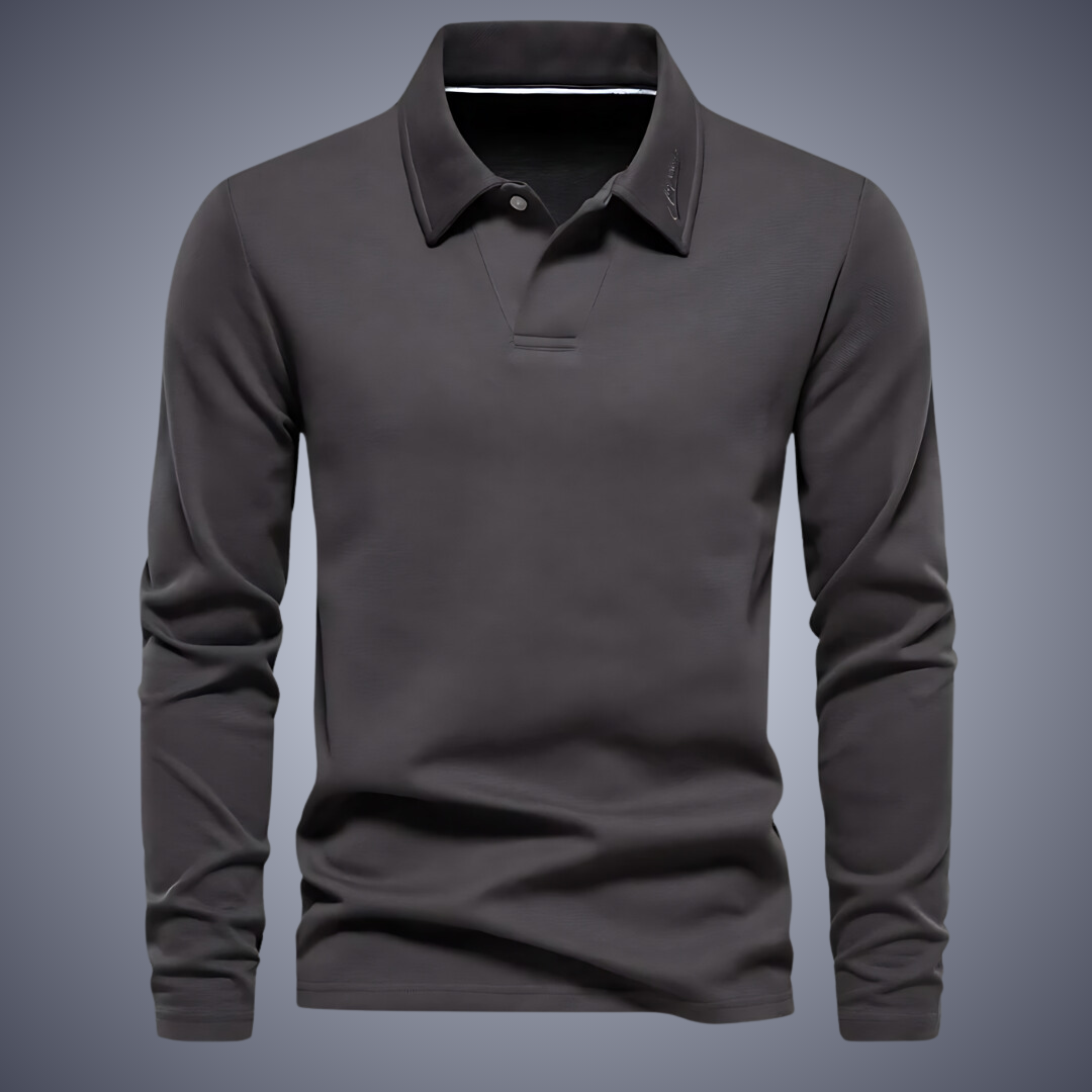 Men's casual cotton polo shirt regular fit breathable versatile all-season wardrobe essential refined style