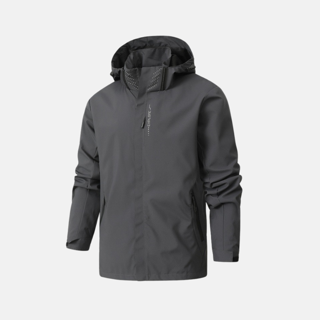 Men's weather-resistant outdoor jacket regular fit with adjustable hood and cuffs by Urbann Vibe