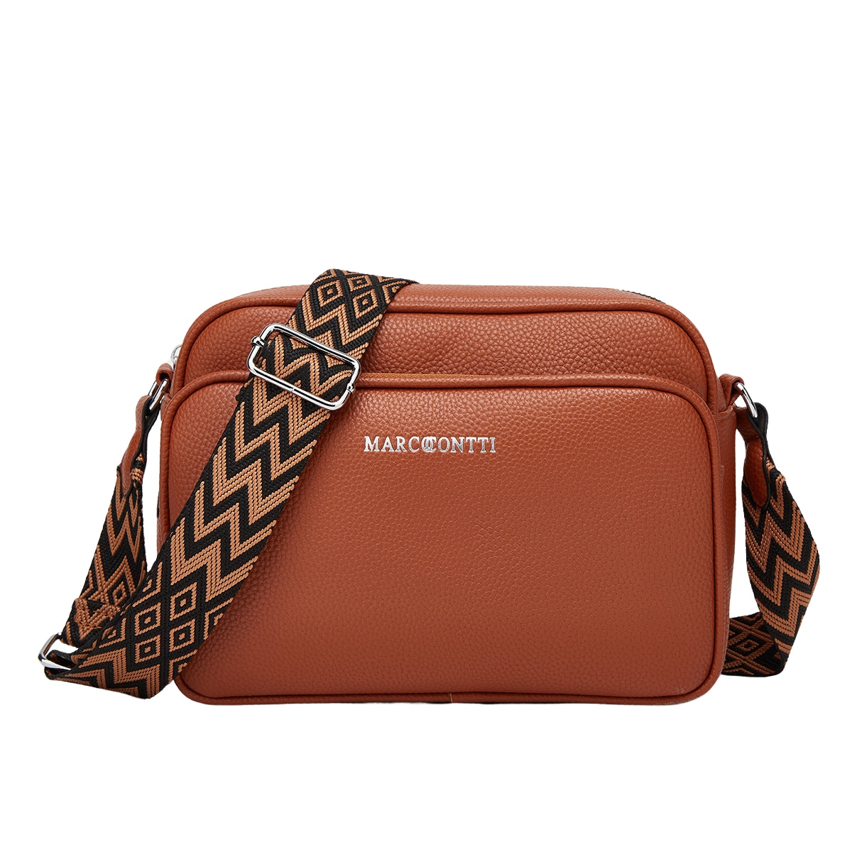 Zara Libra vegan leather crossbody bag pebble texture dual zip compartments adjustable strap