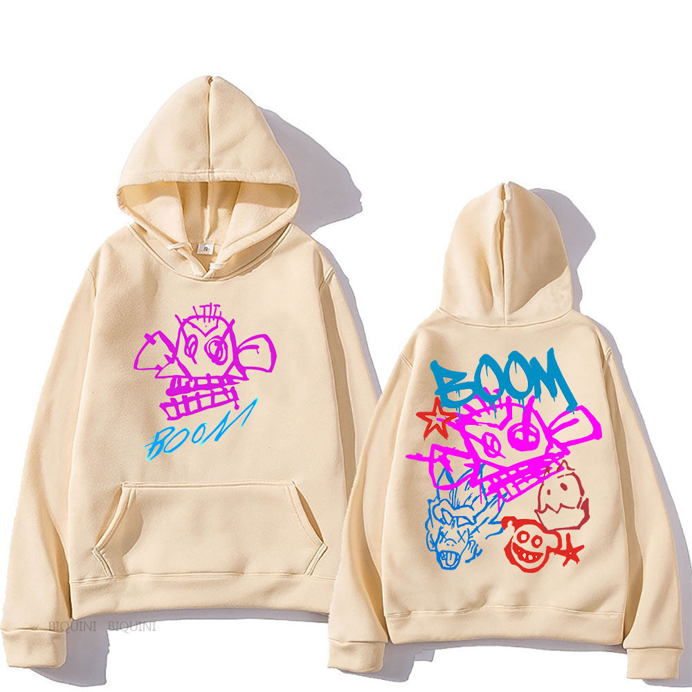 Arcane Jinx cartoon graphic hoodie long sleeve vibrant print polyester soft fabric fandom style