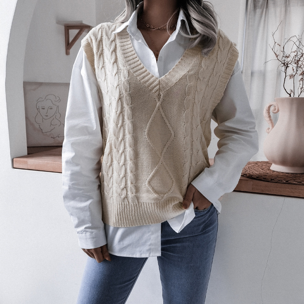 Women's sleeveless knit vest elegant layering silhouette versatile casual formal everyday style