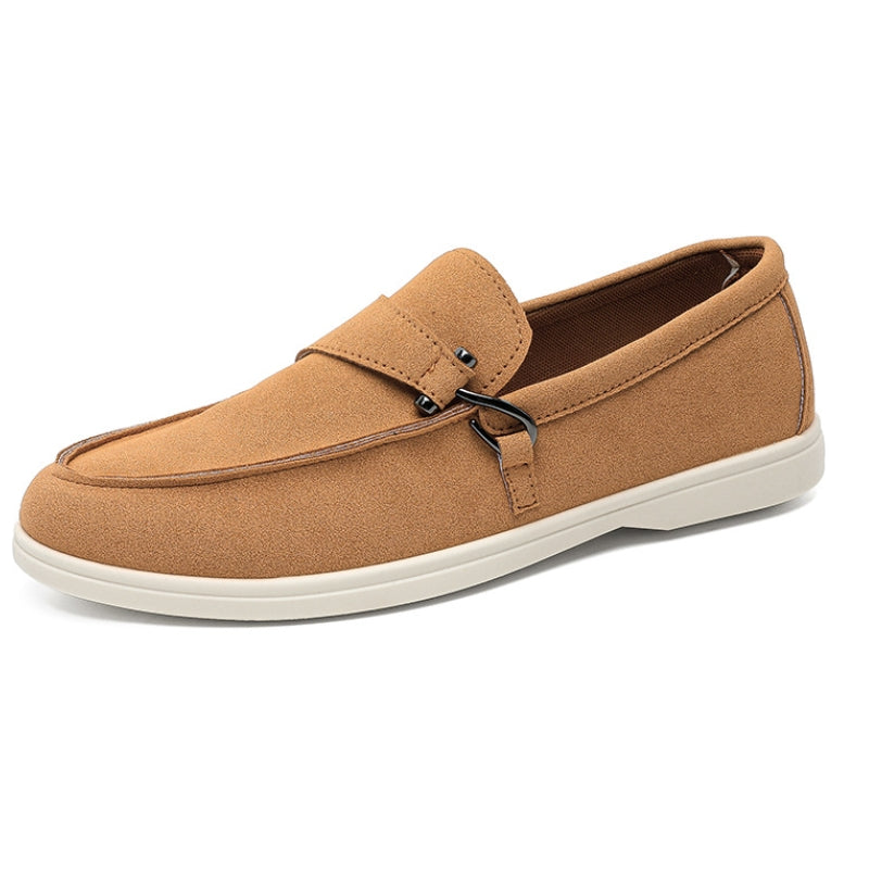 Bellandi unisex slip-on loafers in neutral tones with lightweight build and laceless smooth finish