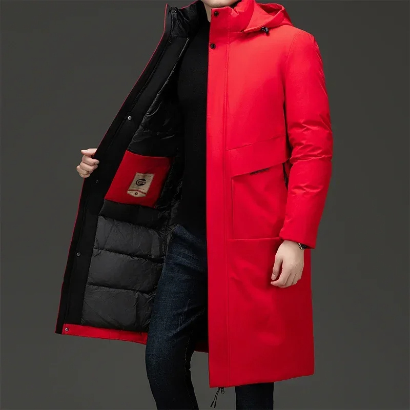 Men's insulated zip-front winter coat in classic cut with premium heat-trapping insulation for cold weather