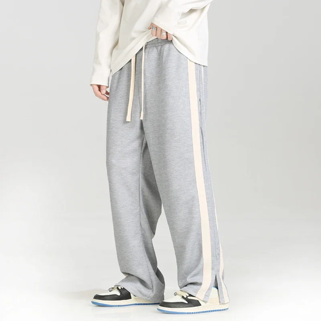 Gavin unisex stripe sweatpants relaxed fit ultra-soft fabric with adjustable drawstring waist