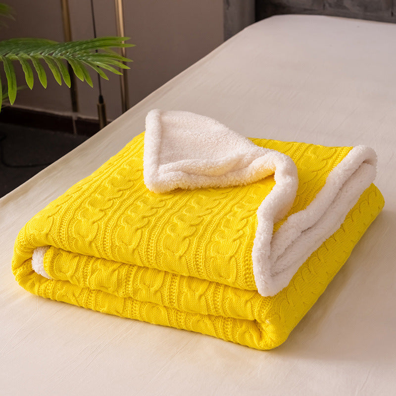 Ivory cable knit sherpa throw blanket reversible dual-texture ultra-soft cozy wrap for cold nights