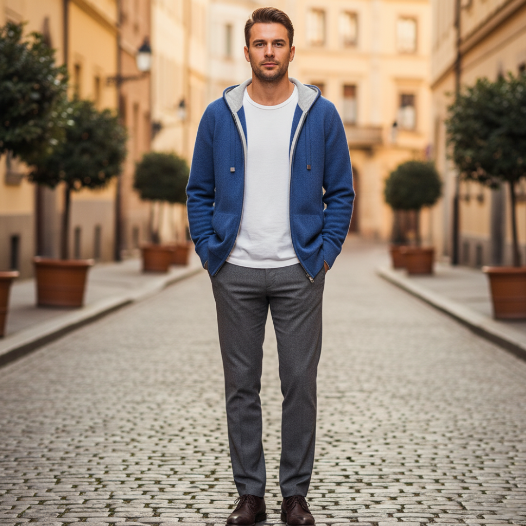 Men's heathered melange crew neck pullover regular fit dense knit warm layering sweater