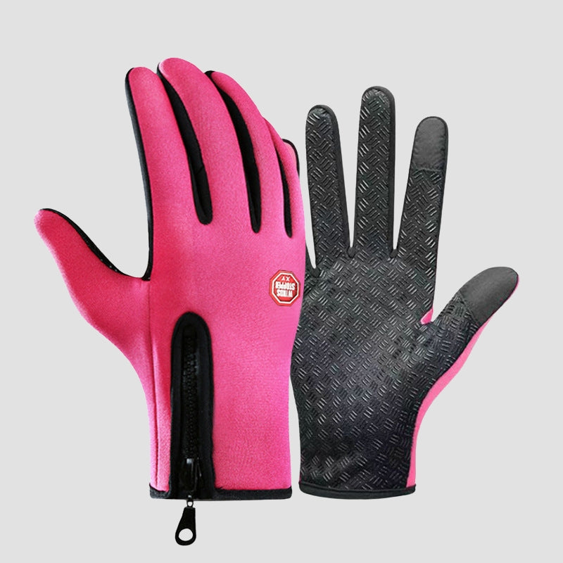 Black waterproof winter gloves windproof touchscreen-compatible full-dexterity design for drivers outdoor use