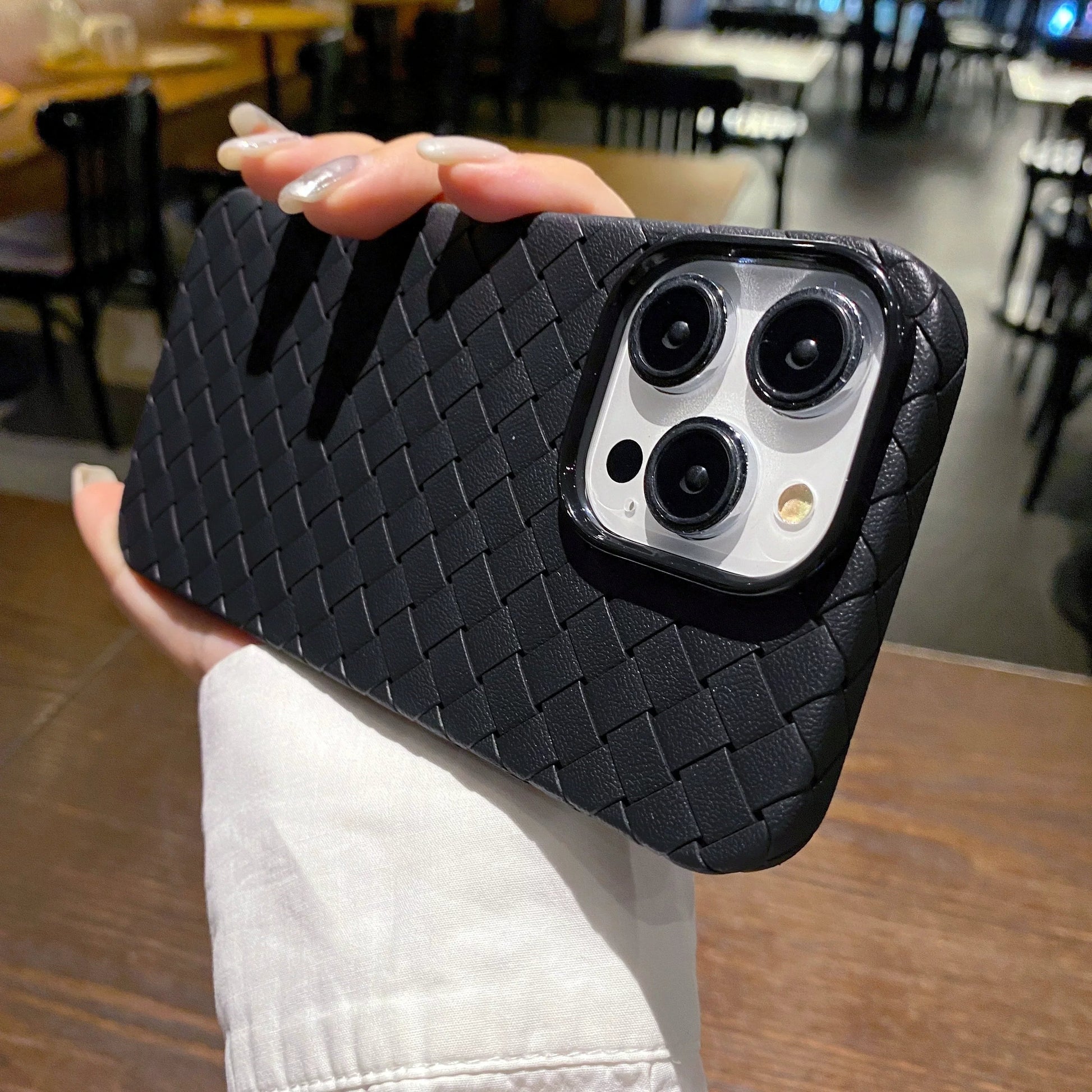 VeraGuard Woven Series iPhone case slim TPU silicone with premium textured weave non-slip grip