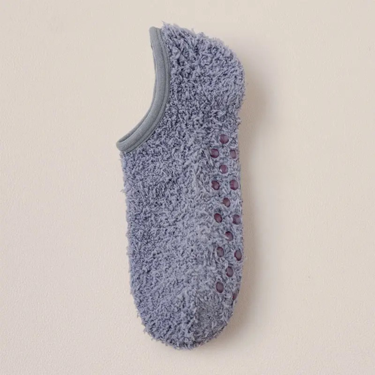 Cozy coral fleece sock set 4-pair collection with silicone anti-slip grip soles for home comfort