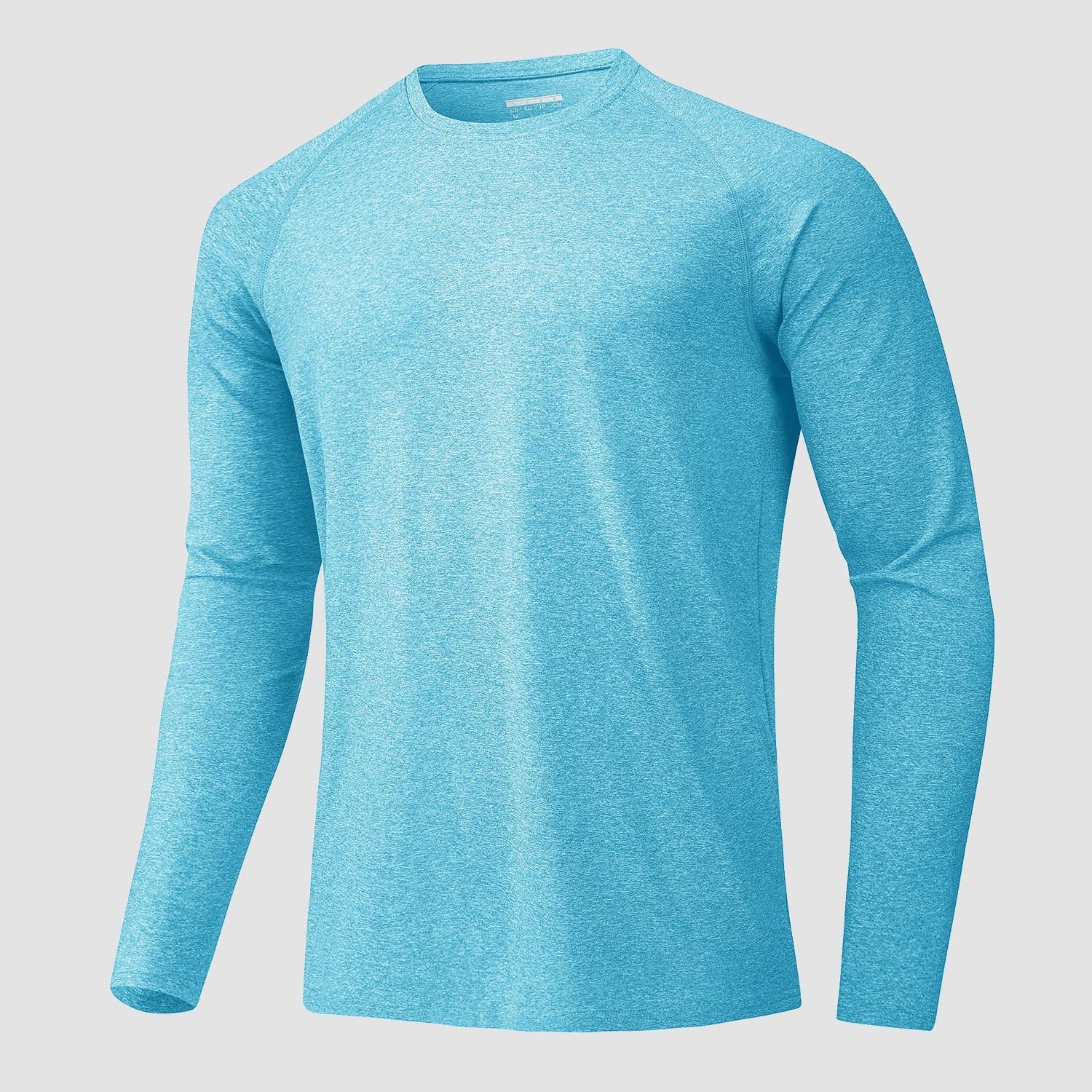 Men's UPF 50+ long sleeve performance shirt, quick-dry moisture-wicking athletic fit for outdoor sports