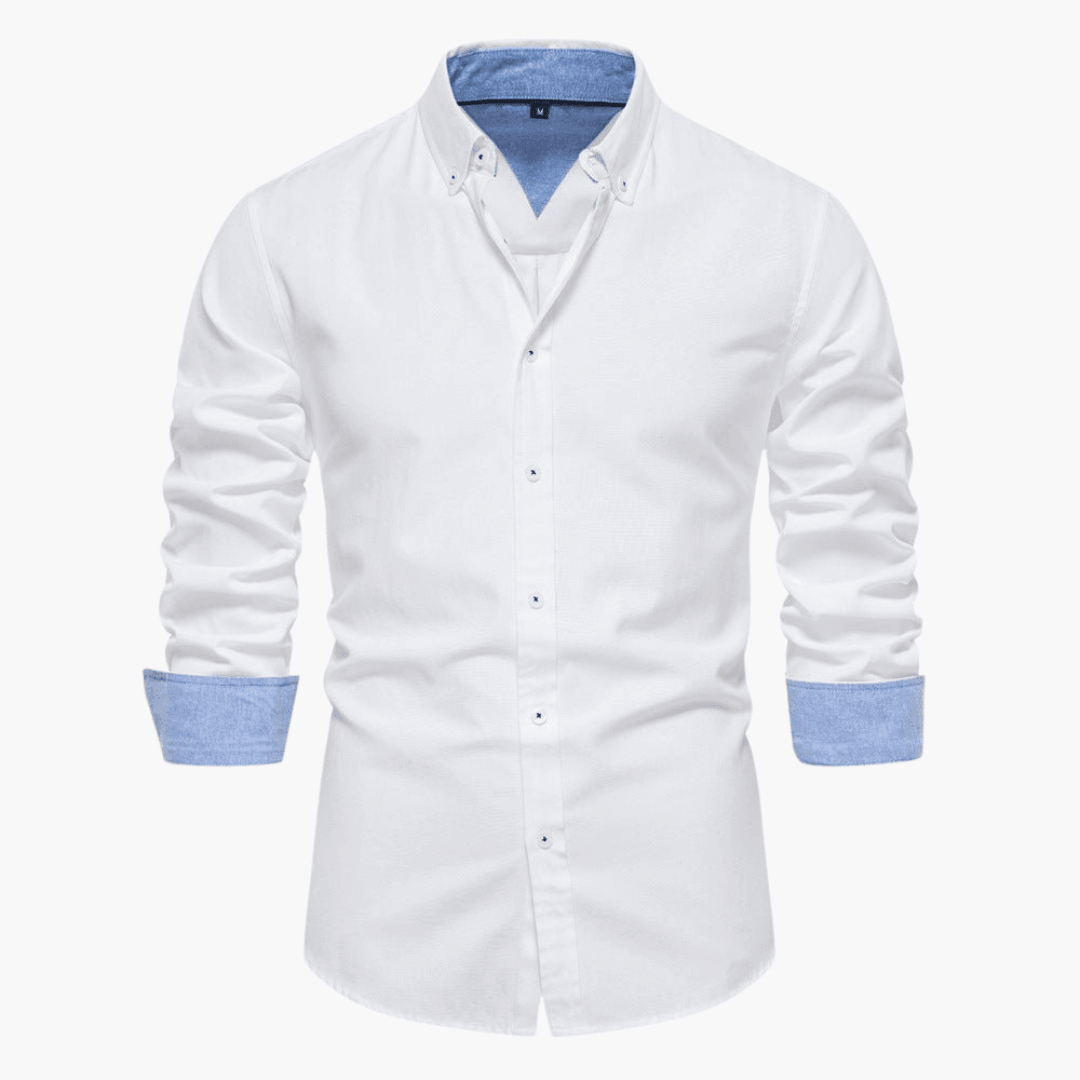 Classic men's dress shirt versatile slim fit design for professional and everyday formal wear