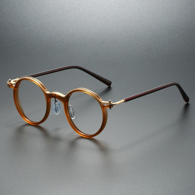 Calen rounded acetate reading glasses with HD scratch-resistant lenses for all-day comfort