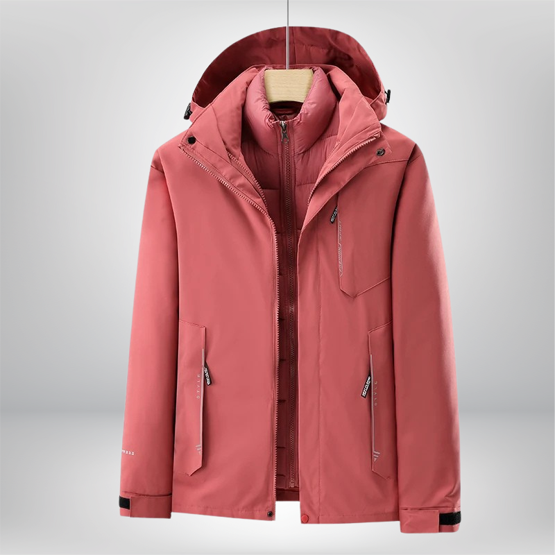 Women's layered winter ski jacket structured fit stylish outdoor protection cold weather essential