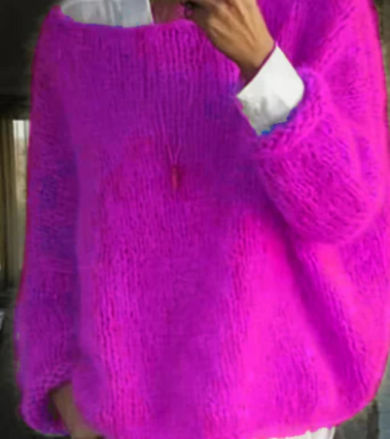 Women's loose fit soft knit sweater relaxed silhouette versatile everyday warmth all-day comfort