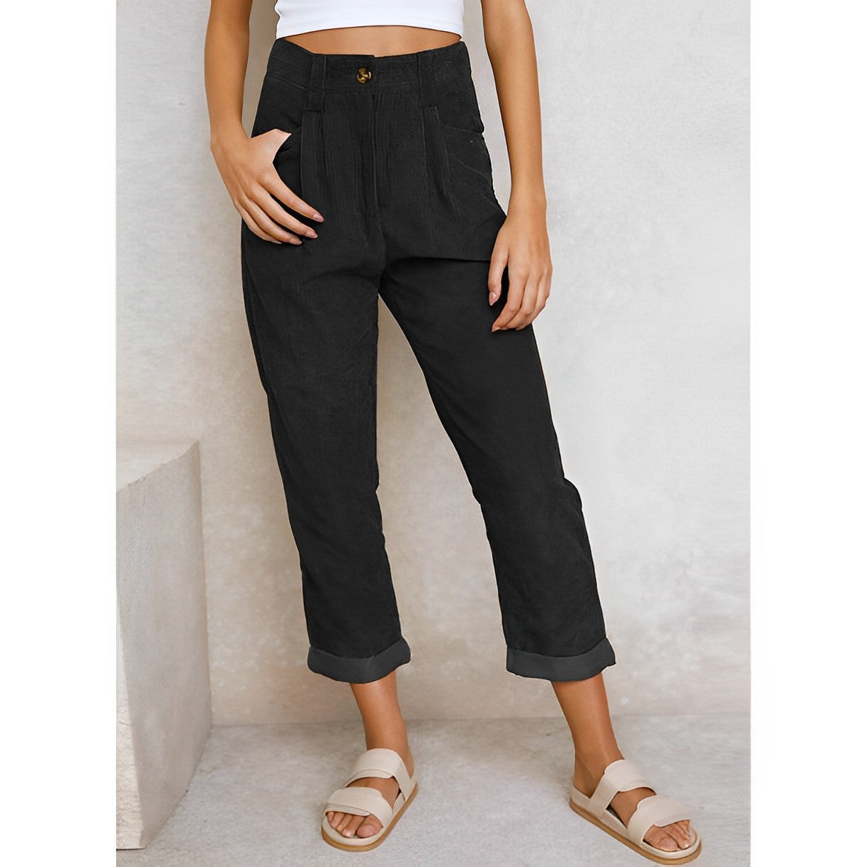 Women's striped dress pants classic cut timeless vertical stripe pattern for polished everyday wear