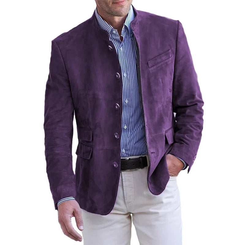 Men's slim fit casual blazer jacket tailored silhouette versatile professional style modern gentleman