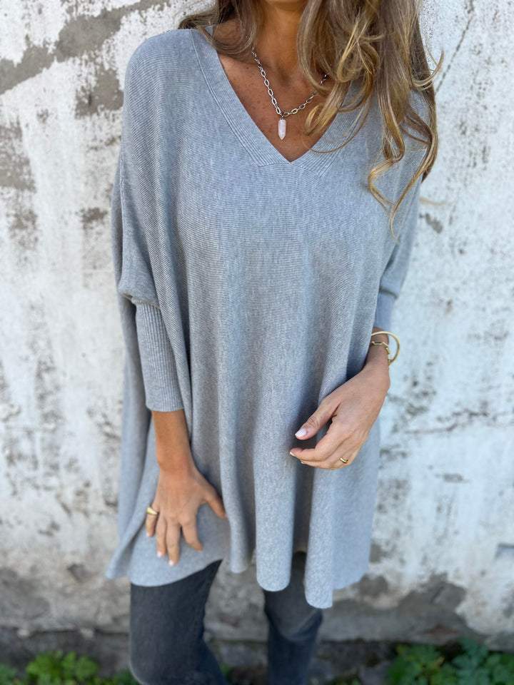 Women's lightweight cashmere v-neck sweater in soft knit, elegant spring summer layer with flattering neckline