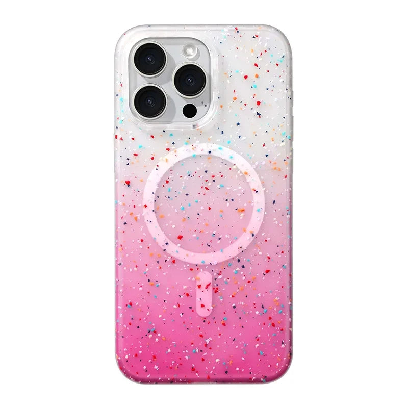InkSplash MagSafe iPhone case paint splatter design slim non-slip grip colorful protective shell