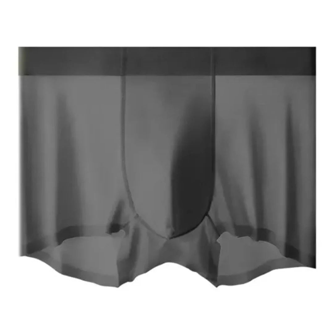 Men's ice silk antibacterial briefs 4-pack, ultra-thin seamless design for breathable all-day comfort