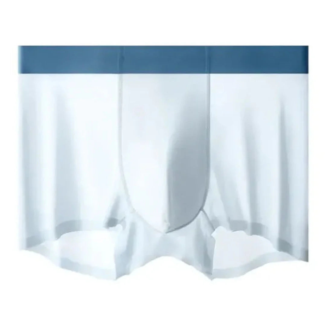 Men's ice silk antibacterial briefs 4-pack, ultra-thin seamless breathable everyday underwear
